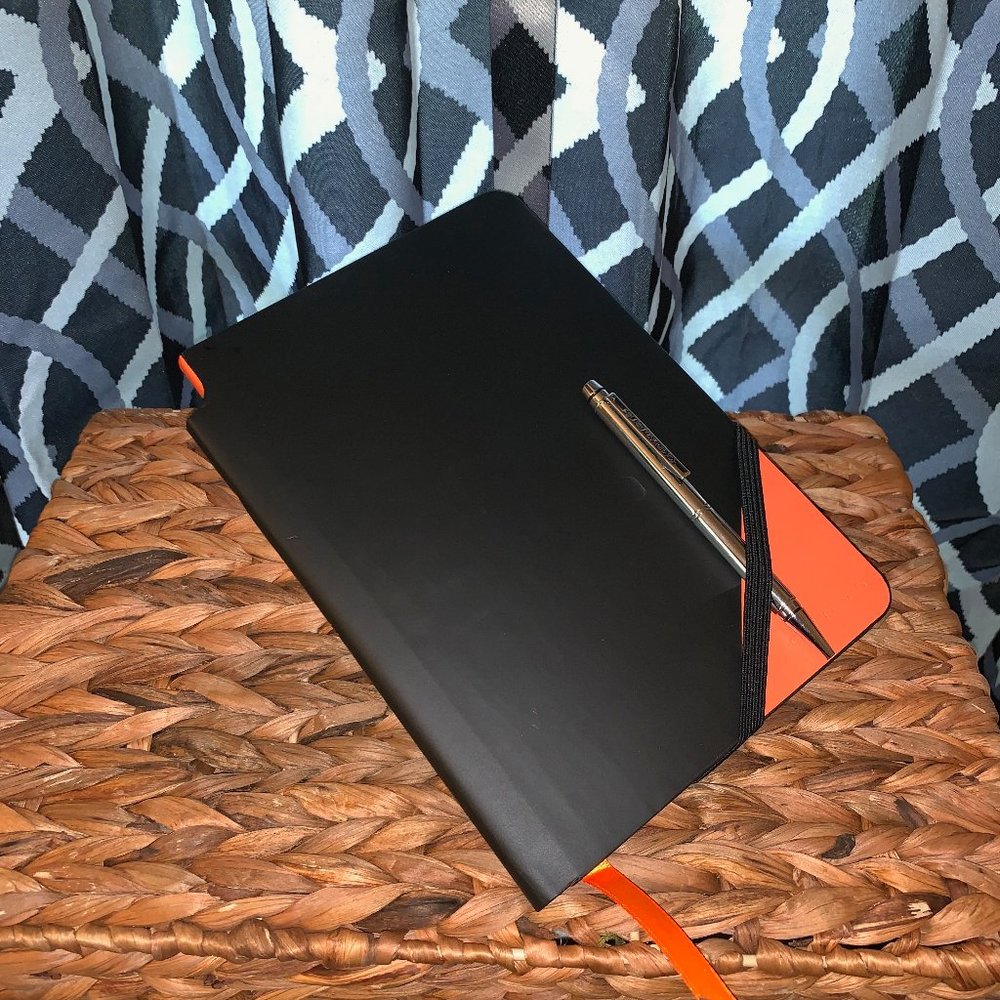 Cross Journal with Pen | Black and Orange